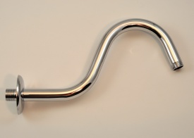 chrome shower arm