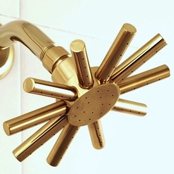 sigma shower head in polished brass