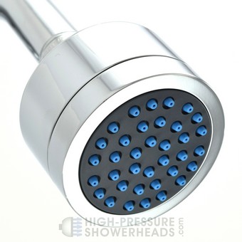 forza shower head chrome with blue nozzles