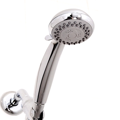 premium massage hand-held shower head gray nozzles